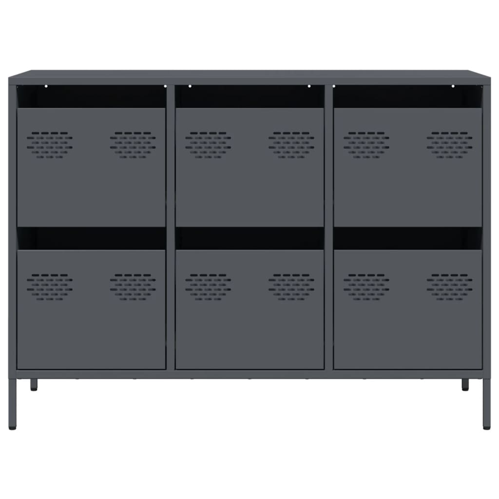 Sideboard Anthracite 101.5x39x73.5 cm Cold-rolled Steel