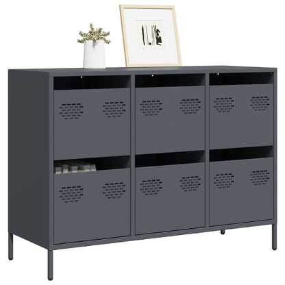 Sideboard Anthracite 101.5x39x73.5 cm Cold-rolled Steel