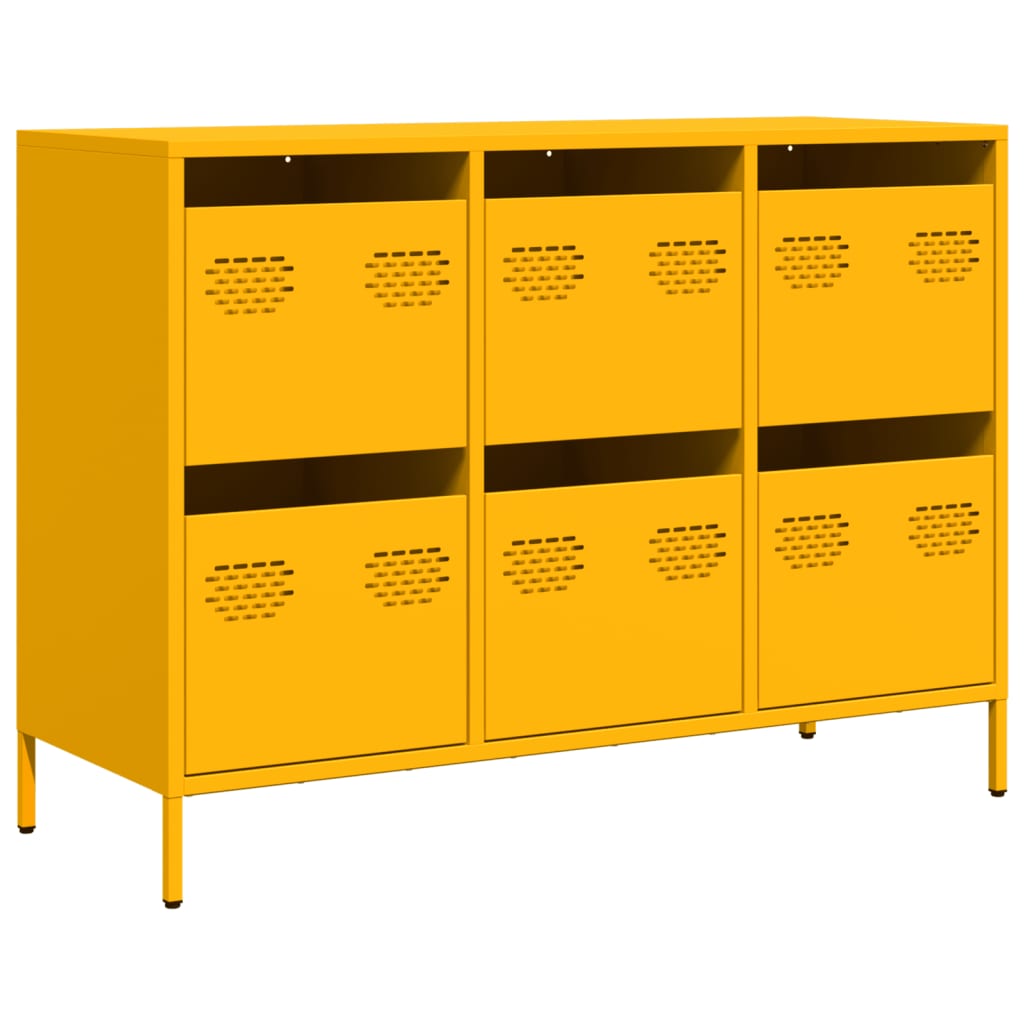 Sideboard Mustard Yellow 101.5x39x73.5 cm Cold-rolled Steel