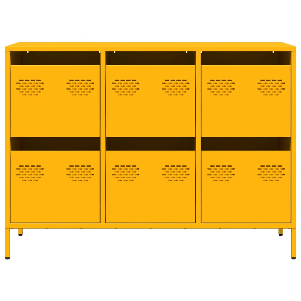 Sideboard Mustard Yellow 101.5x39x73.5 cm Cold-rolled Steel