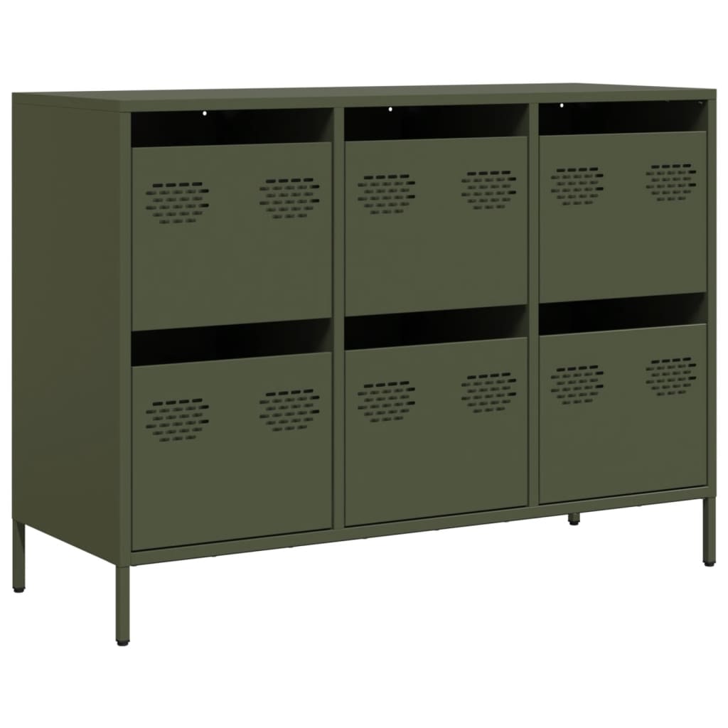 Sideboard Olive Green 101.5x39x73.5 cm Cold-rolled Steel