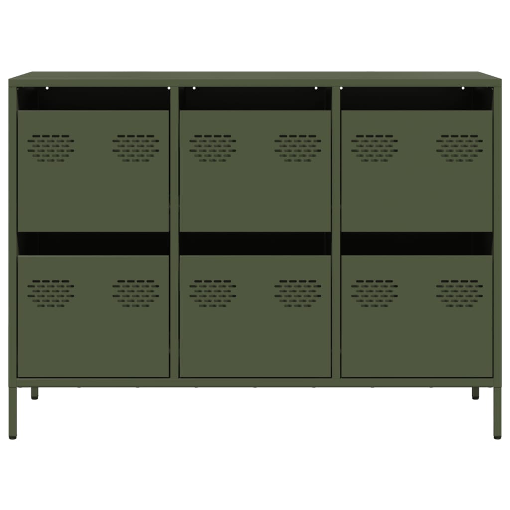 Sideboard Olive Green 101.5x39x73.5 cm Cold-rolled Steel