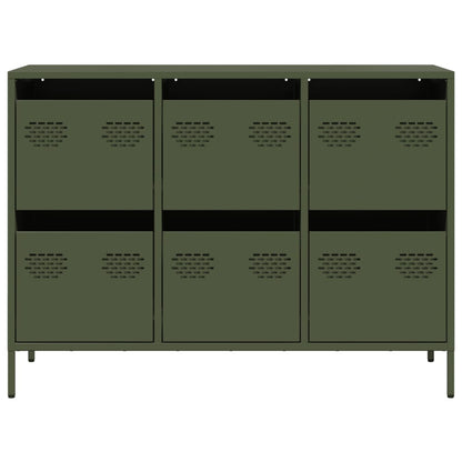 Sideboard Olive Green 101.5x39x73.5 cm Cold-rolled Steel