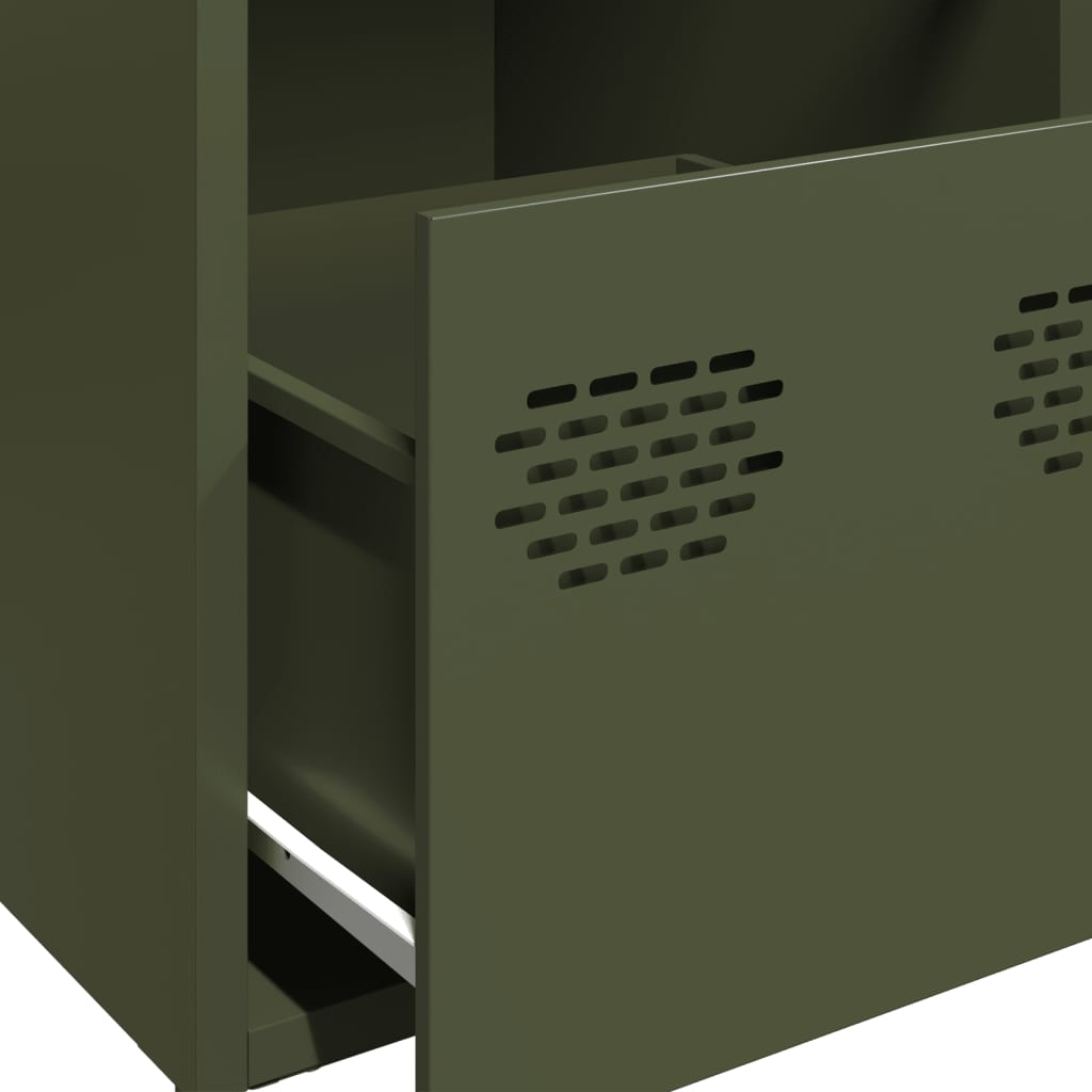 Sideboard Olive Green 101.5x39x73.5 cm Cold-rolled Steel