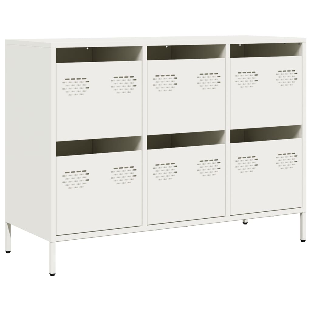 Sideboard White 101.5x39x73.5 cm Cold-rolled Steel