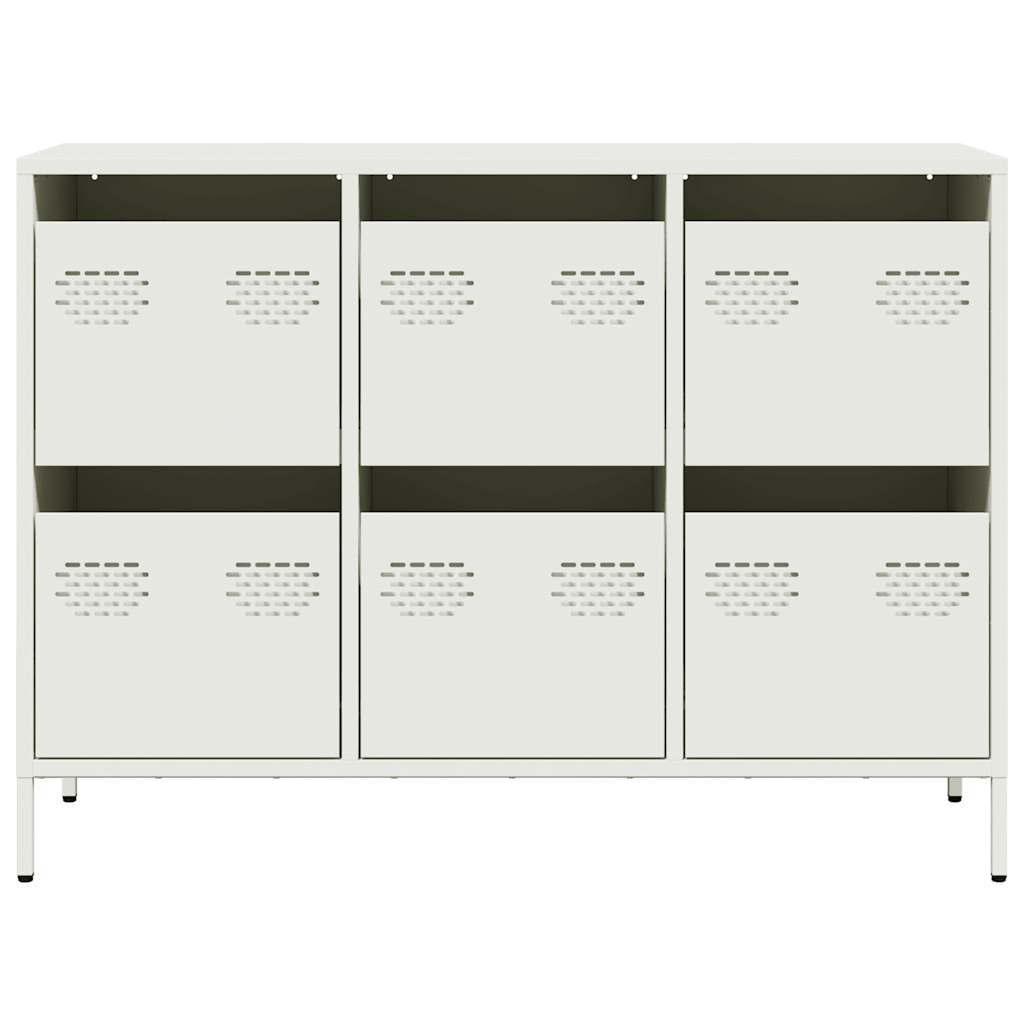 Sideboard White 101.5x39x73.5 cm Cold-rolled Steel