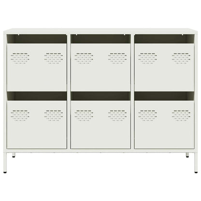 Sideboard White 101.5x39x73.5 cm Cold-rolled Steel