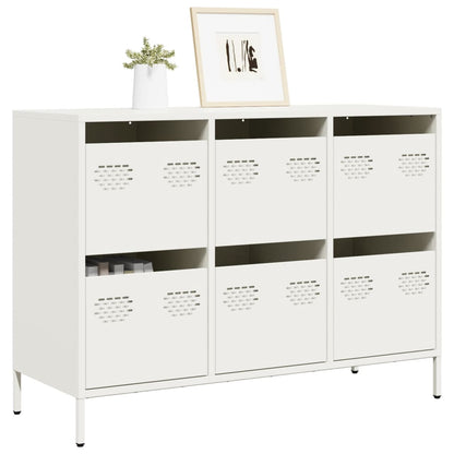 Sideboard White 101.5x39x73.5 cm Cold-rolled Steel