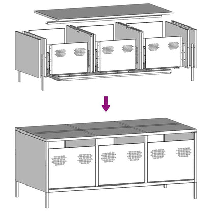 Coffee Table Black 101.5x50x43.5 cm Cold-rolled Steel