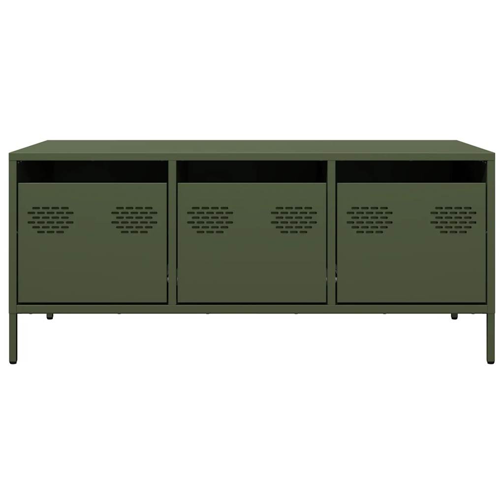 Coffee Table Olive Green 101.5x50x43.5 cm Cold-rolled Steel