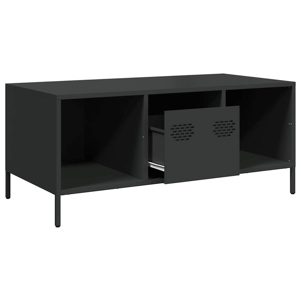 Coffee Table Black 101.5x50x43.5 cm Cold-rolled Steel