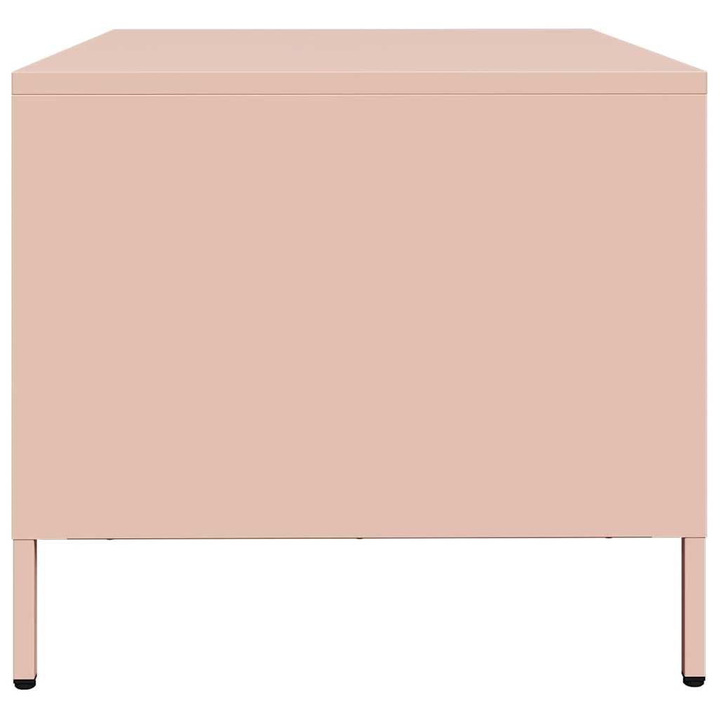 Coffee Table Pink 101.5x50x43.5 cm Cold-rolled Steel