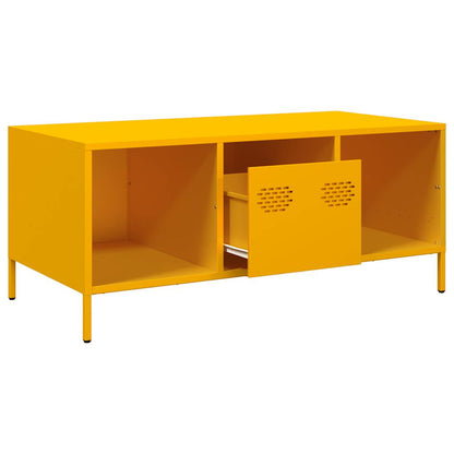 Coffee Table Mustard Yellow 101.5x50x43.5 cm Cold-rolled Steel