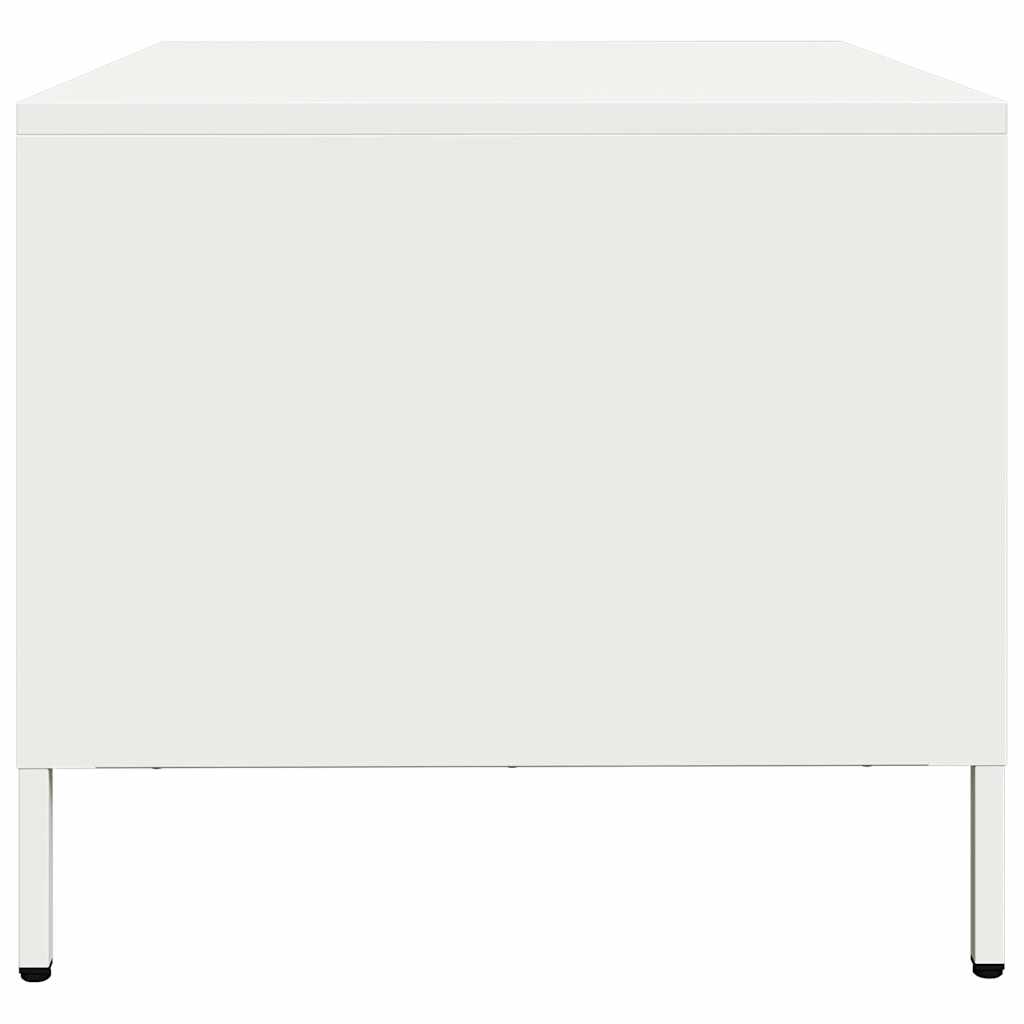 Coffee Table White 101.5x50x43.5 cm Cold-rolled Steel