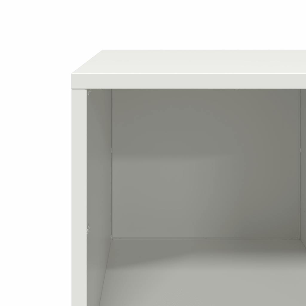 Coffee Table White 101.5x50x43.5 cm Cold-rolled Steel