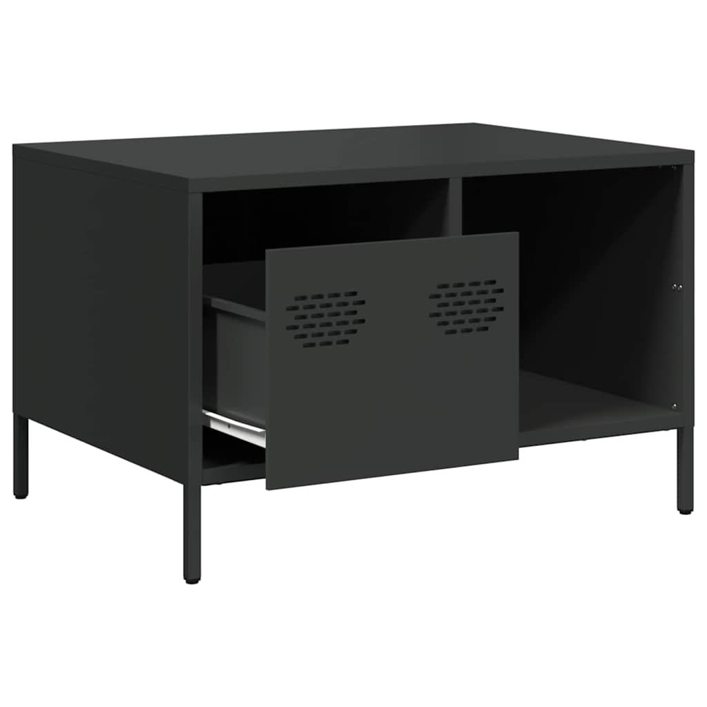 Coffee Table Black 68.5x50x43.5 cm Cold-rolled Steel