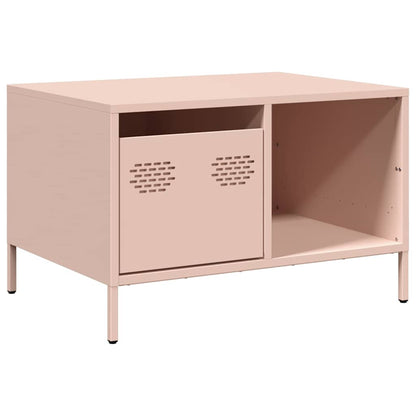 Coffee Table Pink 68.5x50x43.5 cm Cold-rolled Steel