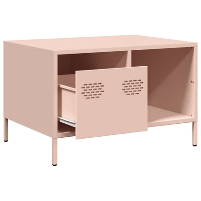 Coffee Table Pink 68.5x50x43.5 cm Cold-rolled Steel