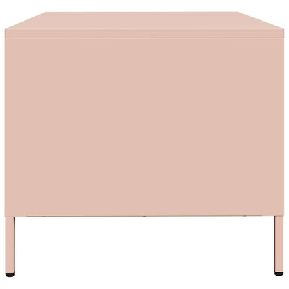 Coffee Table Pink 68.5x50x43.5 cm Cold-rolled Steel