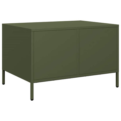 Coffee Table Olive Green 68.5x50x43.5 cm Cold-rolled Steel