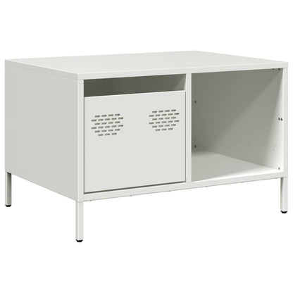 Coffee Table White 68.5x50x43.5 cm Cold-rolled Steel