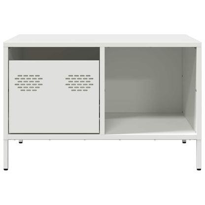 Coffee Table White 68.5x50x43.5 cm Cold-rolled Steel