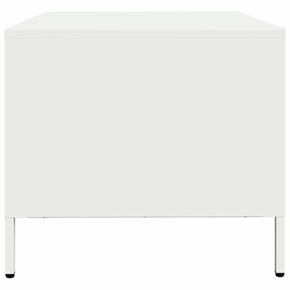 Coffee Table White 68.5x50x43.5 cm Cold-rolled Steel