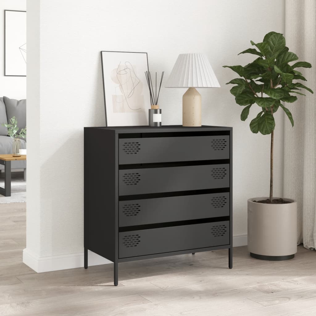 Sideboard Black 68x39x73.5 cm Cold-rolled Steel