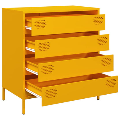 Sideboard Mustard Yellow 68x39x73.5 cm Cold-rolled Steel