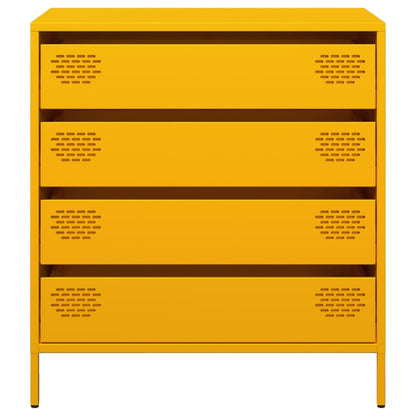 Sideboard Mustard Yellow 68x39x73.5 cm Cold-rolled Steel