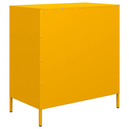 Sideboard Mustard Yellow 68x39x73.5 cm Cold-rolled Steel