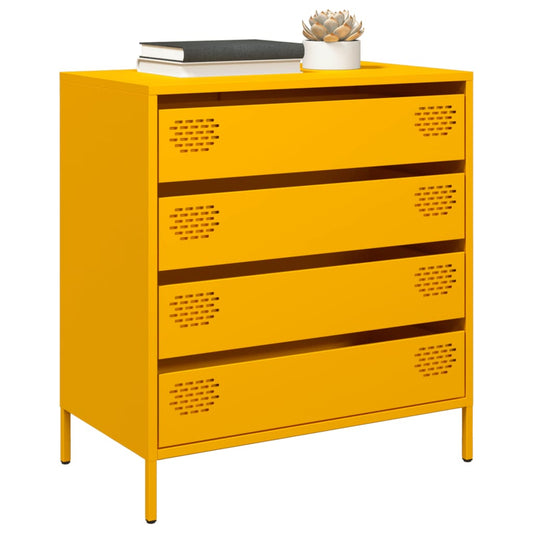 Sideboard Mustard Yellow 68x39x73.5 cm Cold-rolled Steel