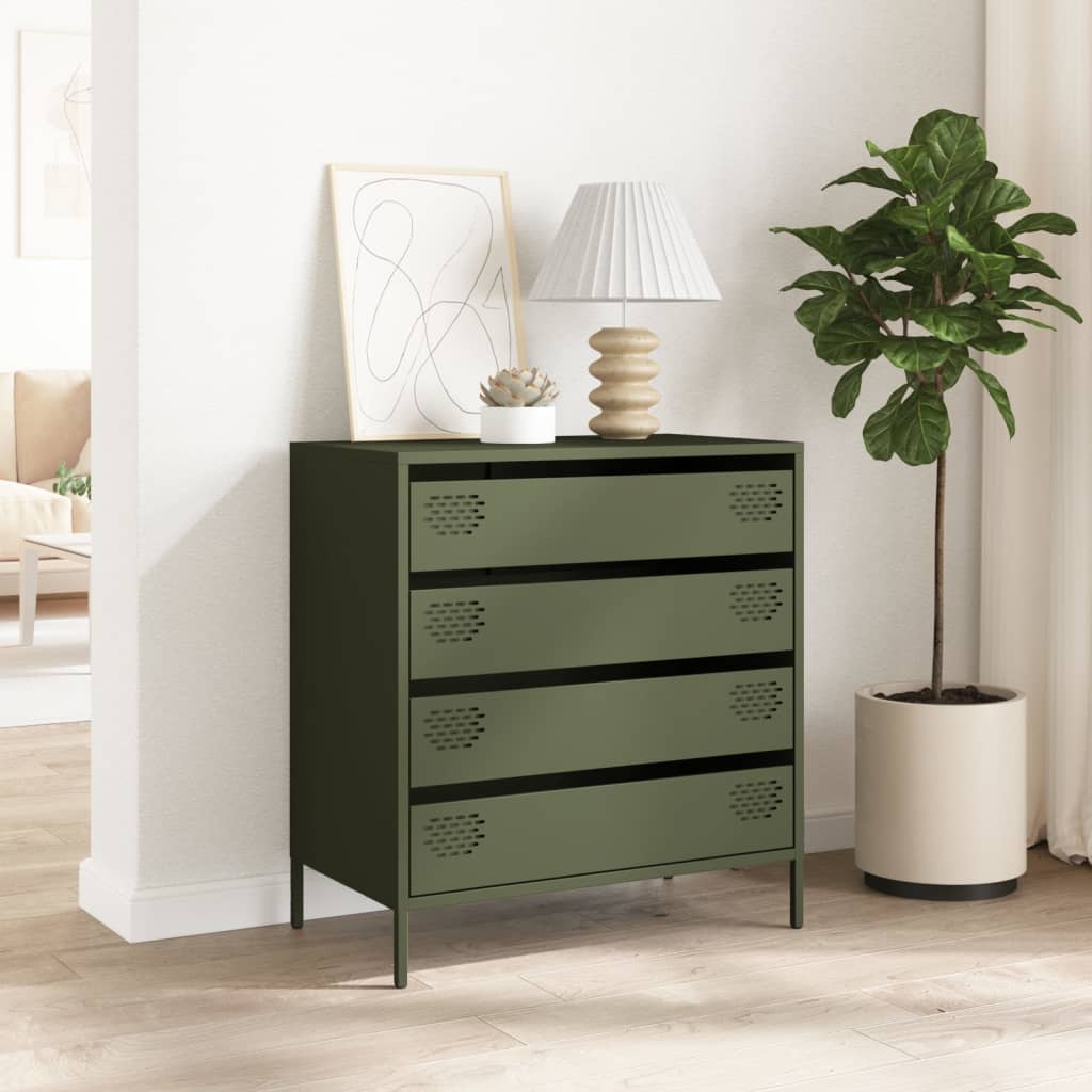 Sideboard Olive Green 68x39x73.5 cm Cold-rolled Steel