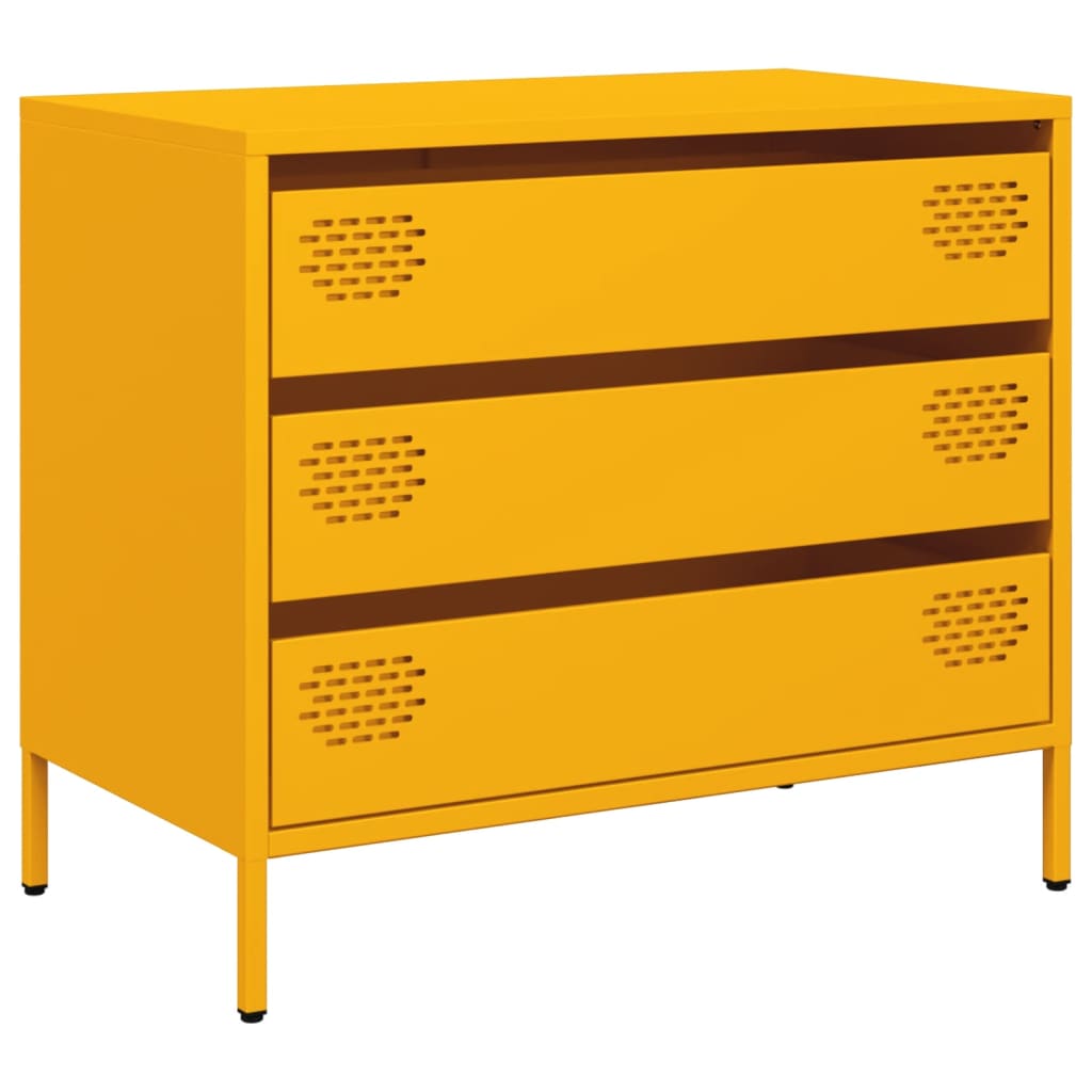 Sideboard Mustard Yellow 68x39x58.5 cm Cold-rolled Steel