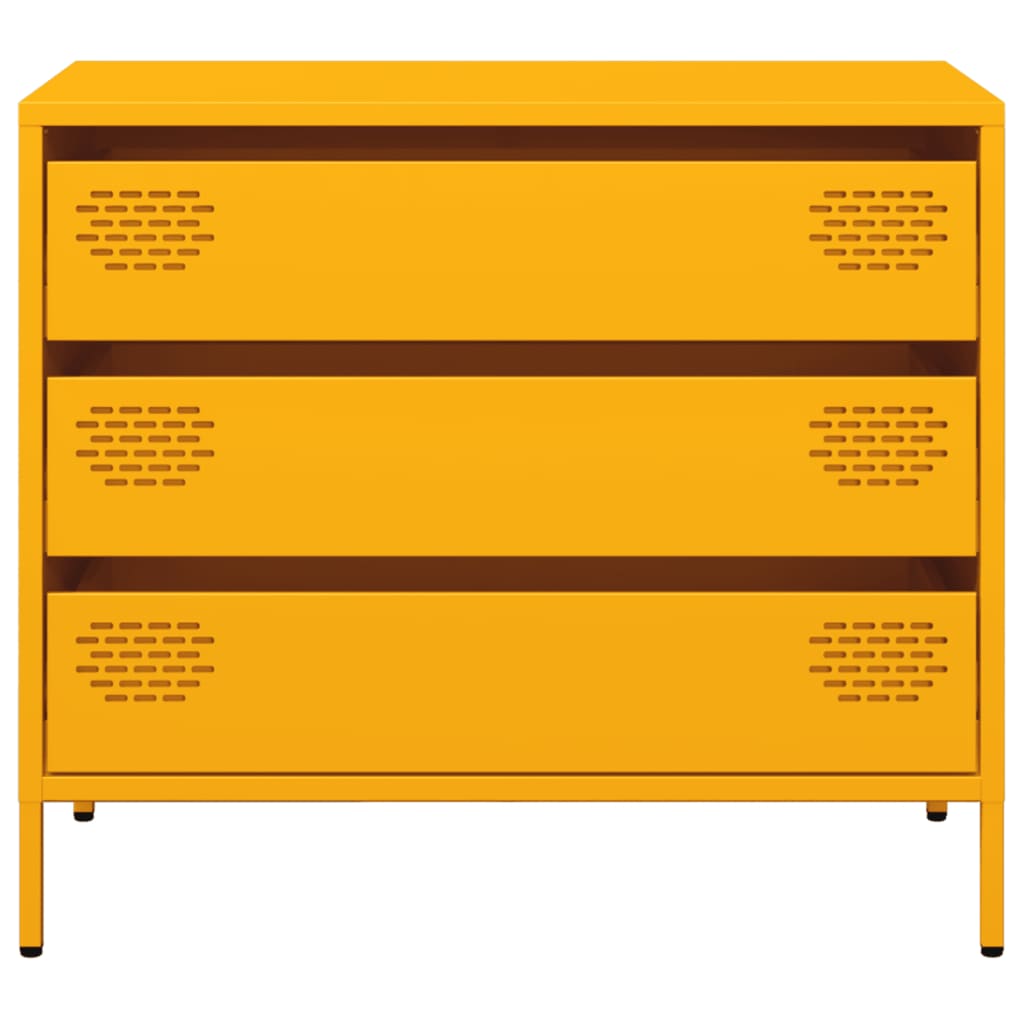 Sideboard Mustard Yellow 68x39x58.5 cm Cold-rolled Steel