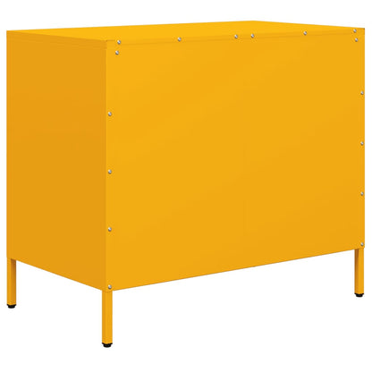 Sideboard Mustard Yellow 68x39x58.5 cm Cold-rolled Steel