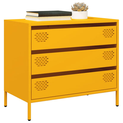 Sideboard Mustard Yellow 68x39x58.5 cm Cold-rolled Steel