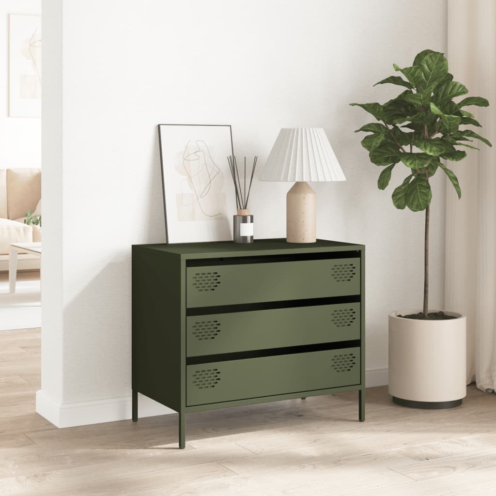 Sideboard Olive Green 68x39x58.5 cm Cold-rolled Steel