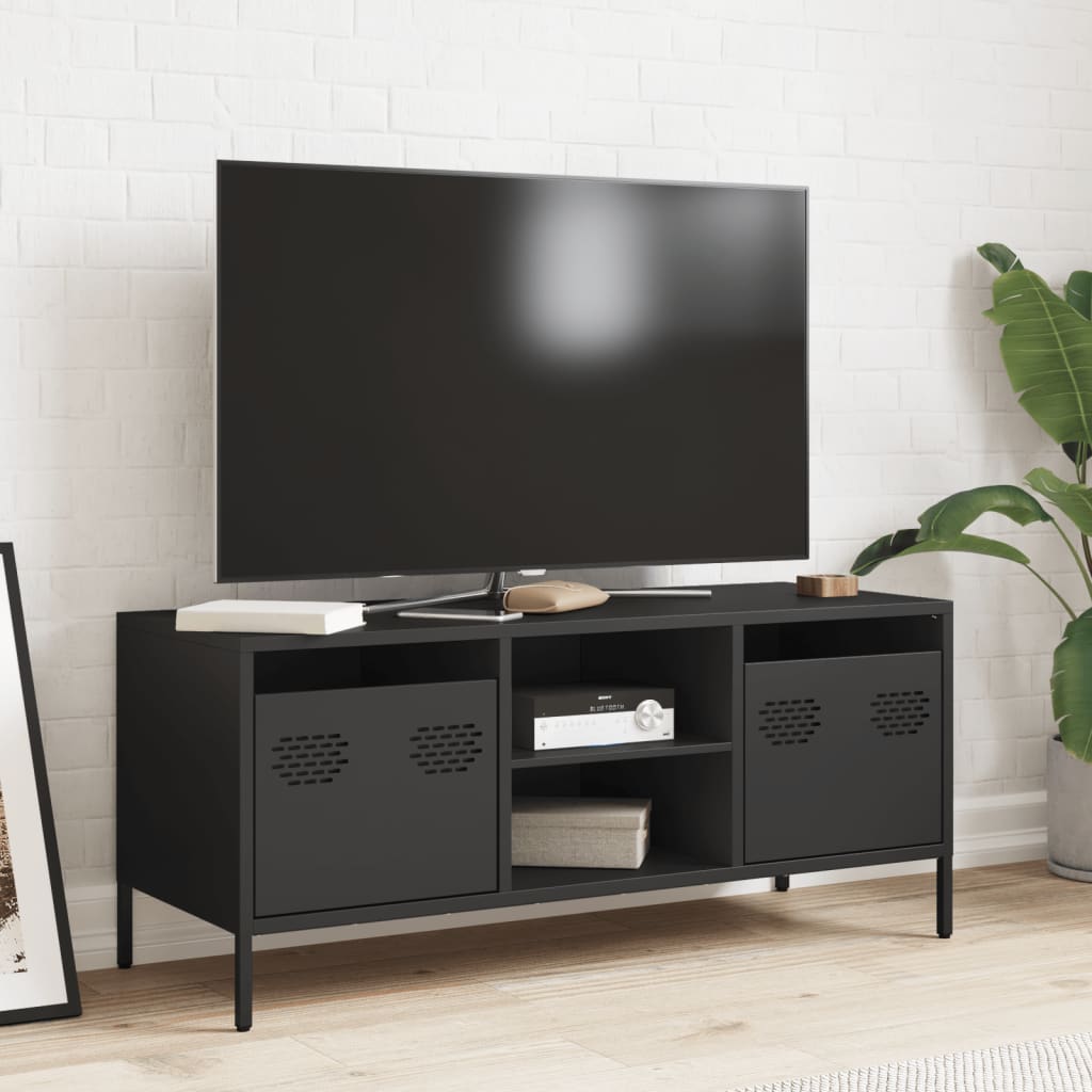 TV Cabinet Black 101.5x39x43.5 cm Cold-rolled Steel