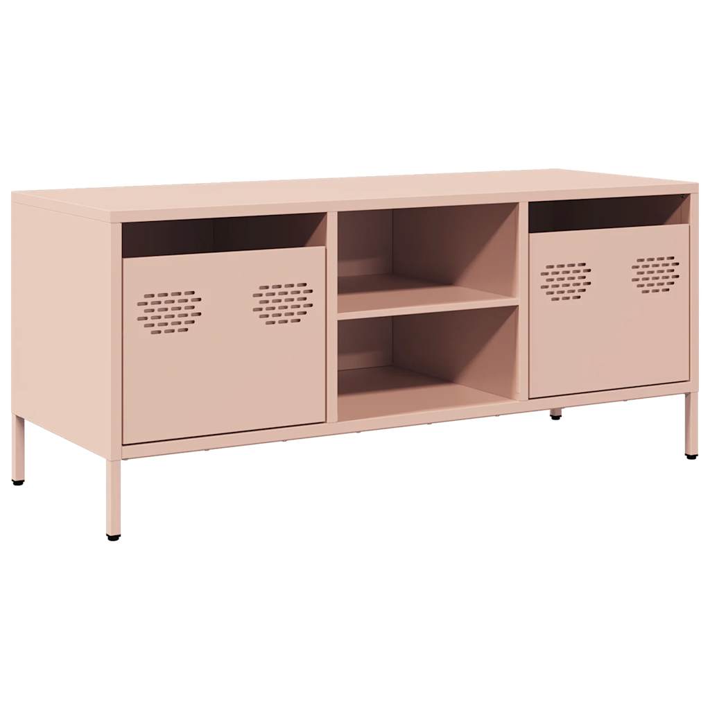 TV Cabinet Pink 101.5x39x43.5 cm Cold-rolled Steel