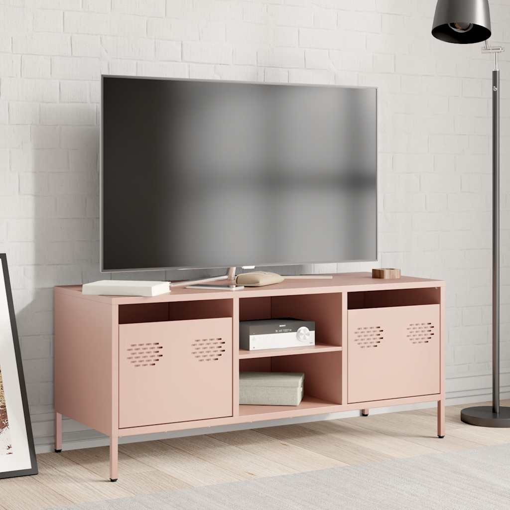 TV Cabinet Pink 101.5x39x43.5 cm Cold-rolled Steel