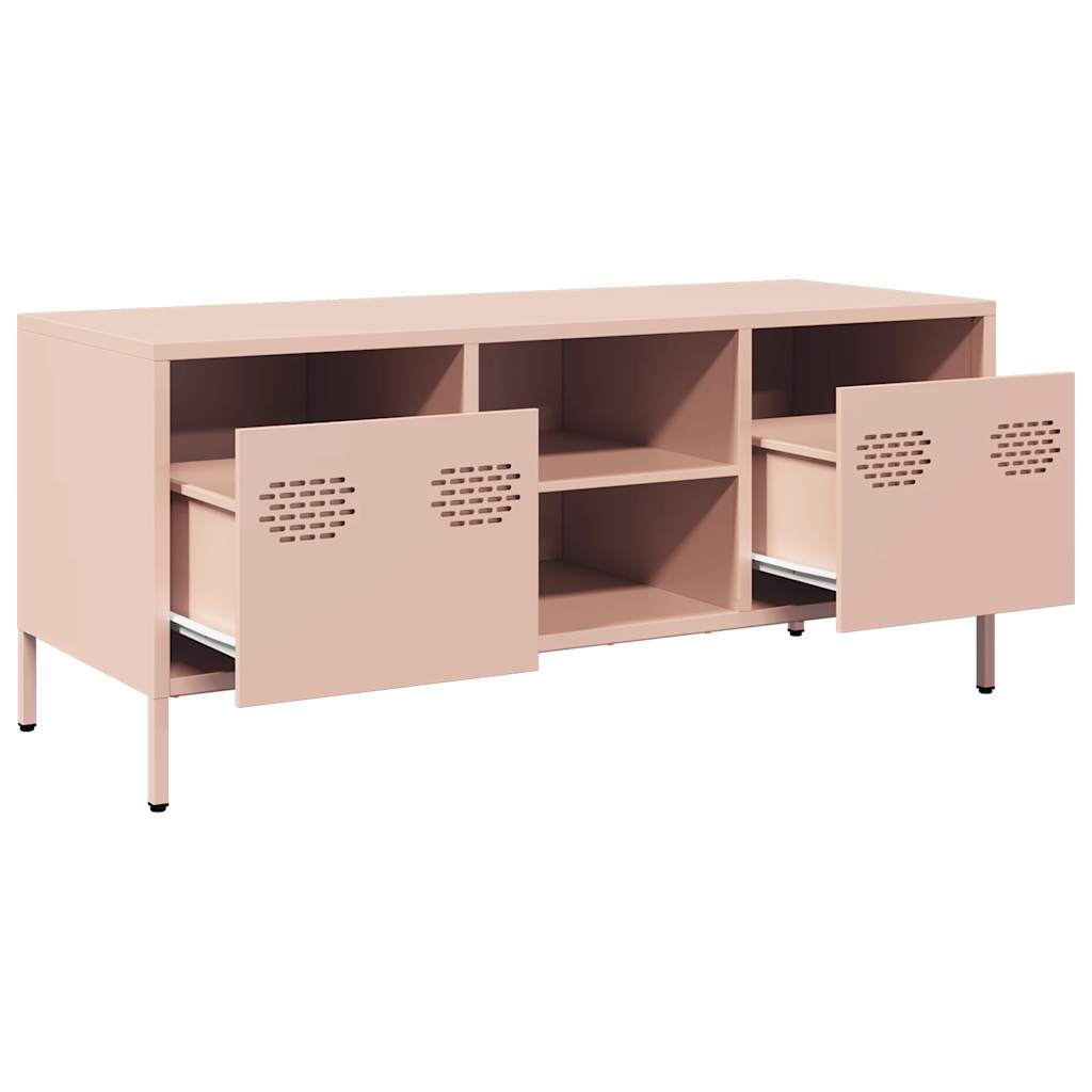 TV Cabinet Pink 101.5x39x43.5 cm Cold-rolled Steel