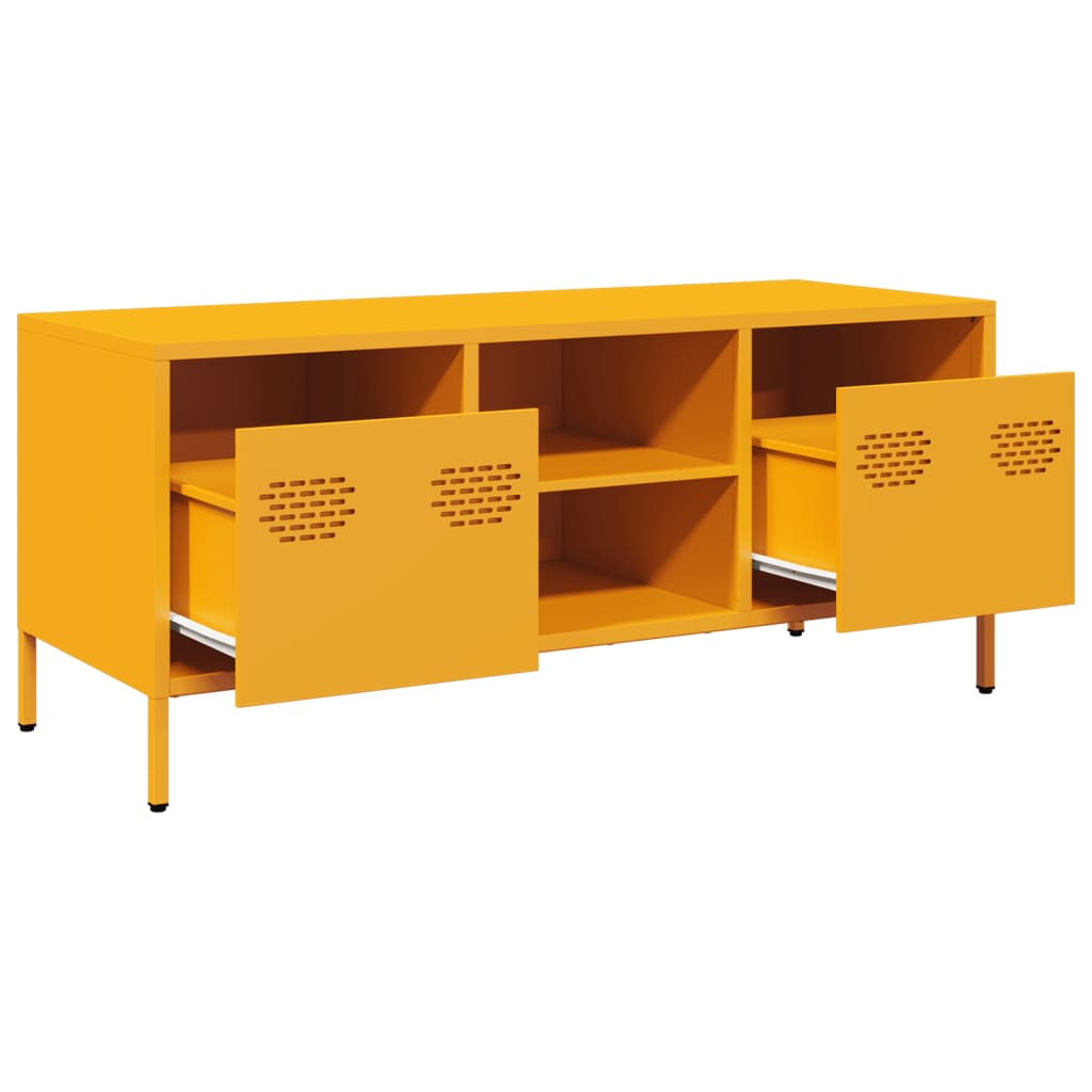 TV Cabinet Mustard Yellow 101.5x39x43.5 cm Cold-rolled Steel