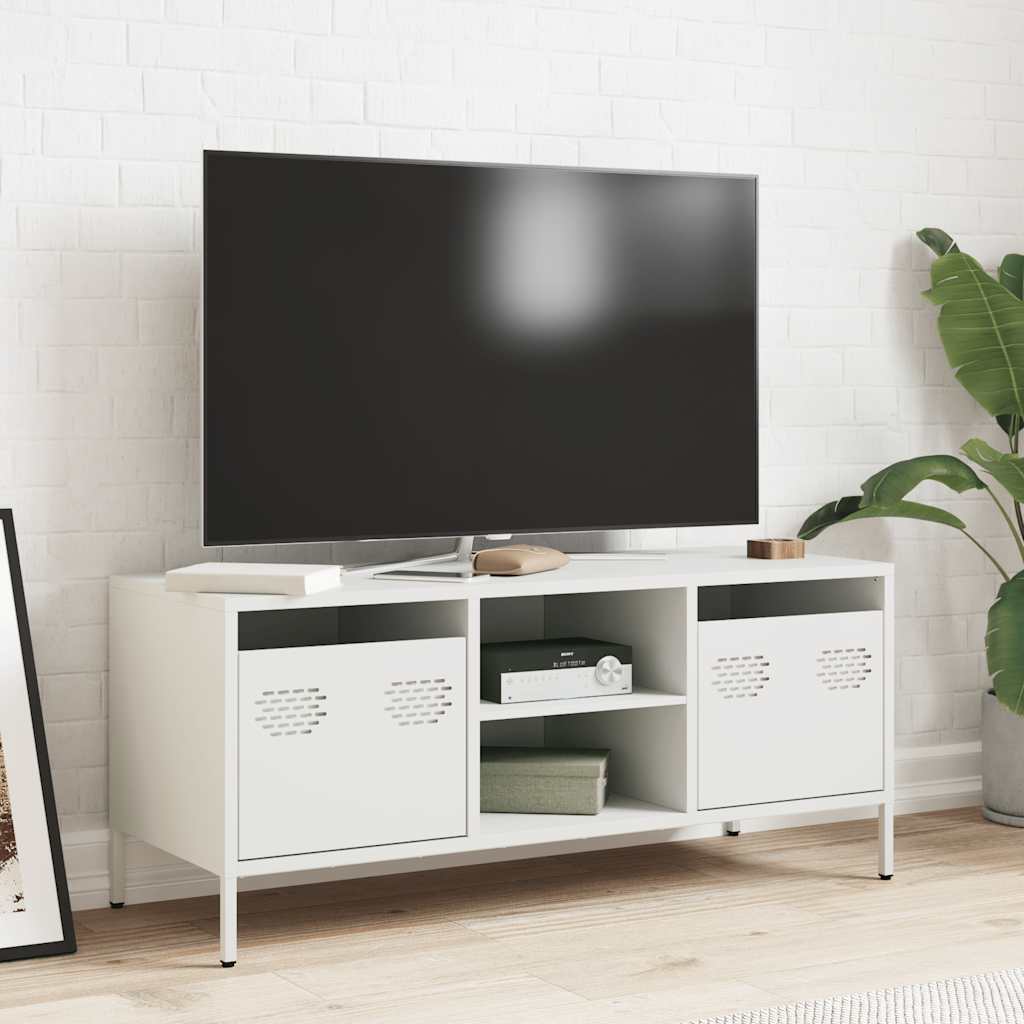 TV Cabinet White 101.5x39x43.5 cm Cold-rolled Steel