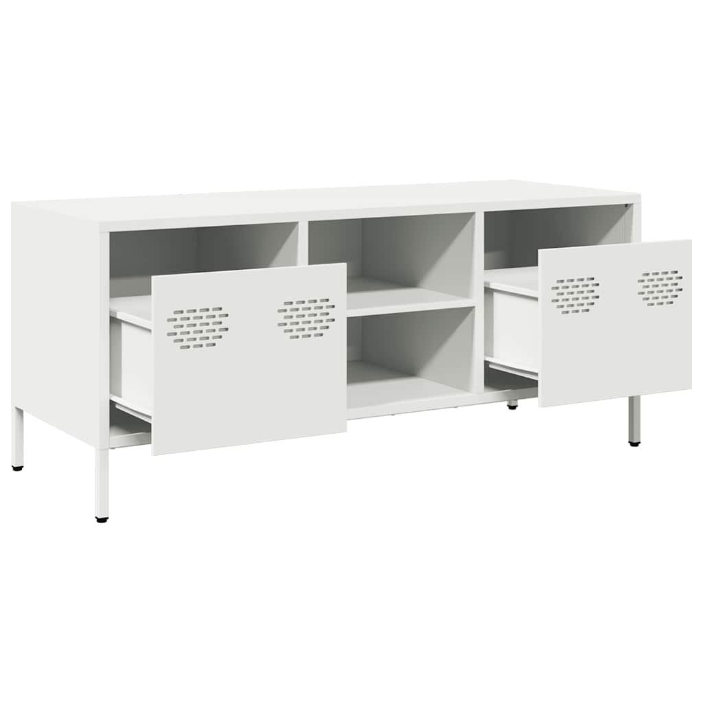 TV Cabinet White 101.5x39x43.5 cm Cold-rolled Steel