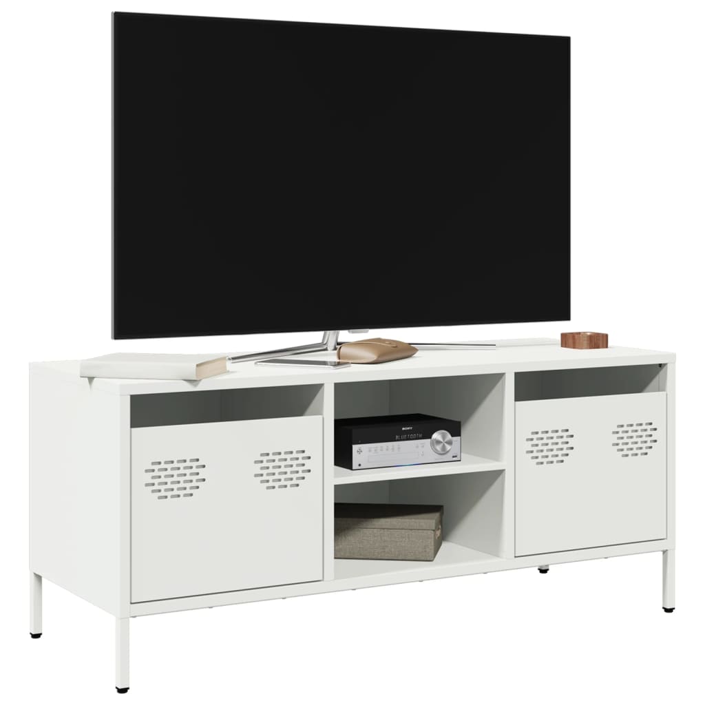 TV Cabinet White 101.5x39x43.5 cm Cold-rolled Steel