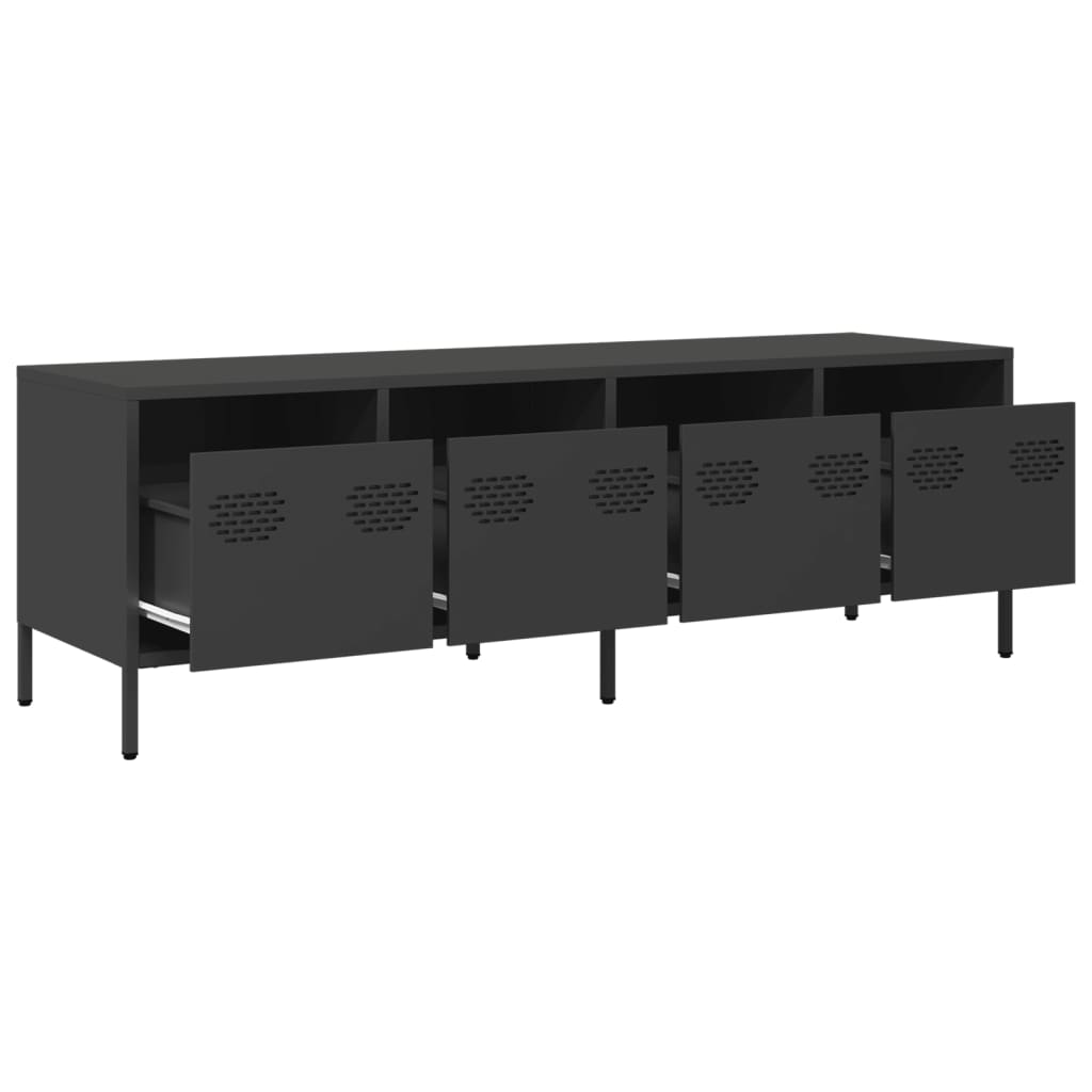 TV Cabinet Black 135x39x43.5 cm Cold-rolled Steel