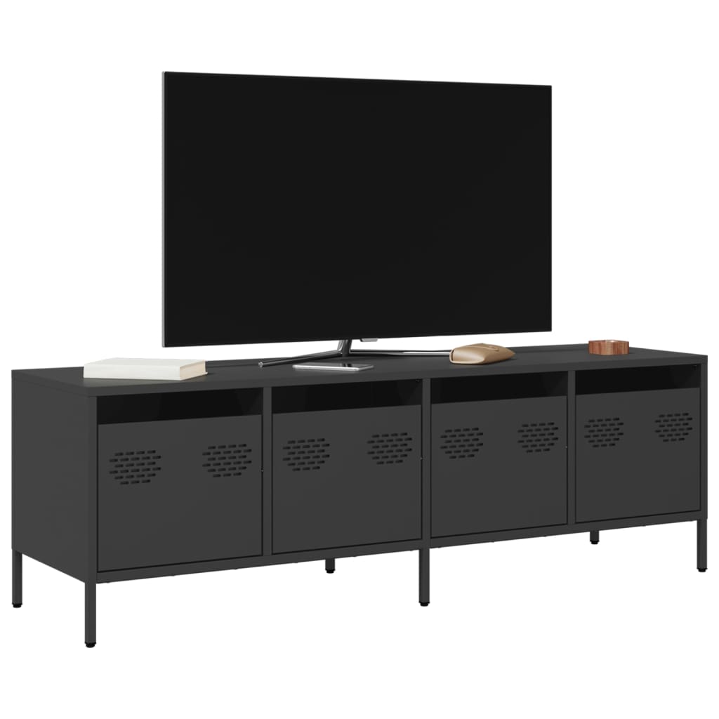 TV Cabinet Black 135x39x43.5 cm Cold-rolled Steel