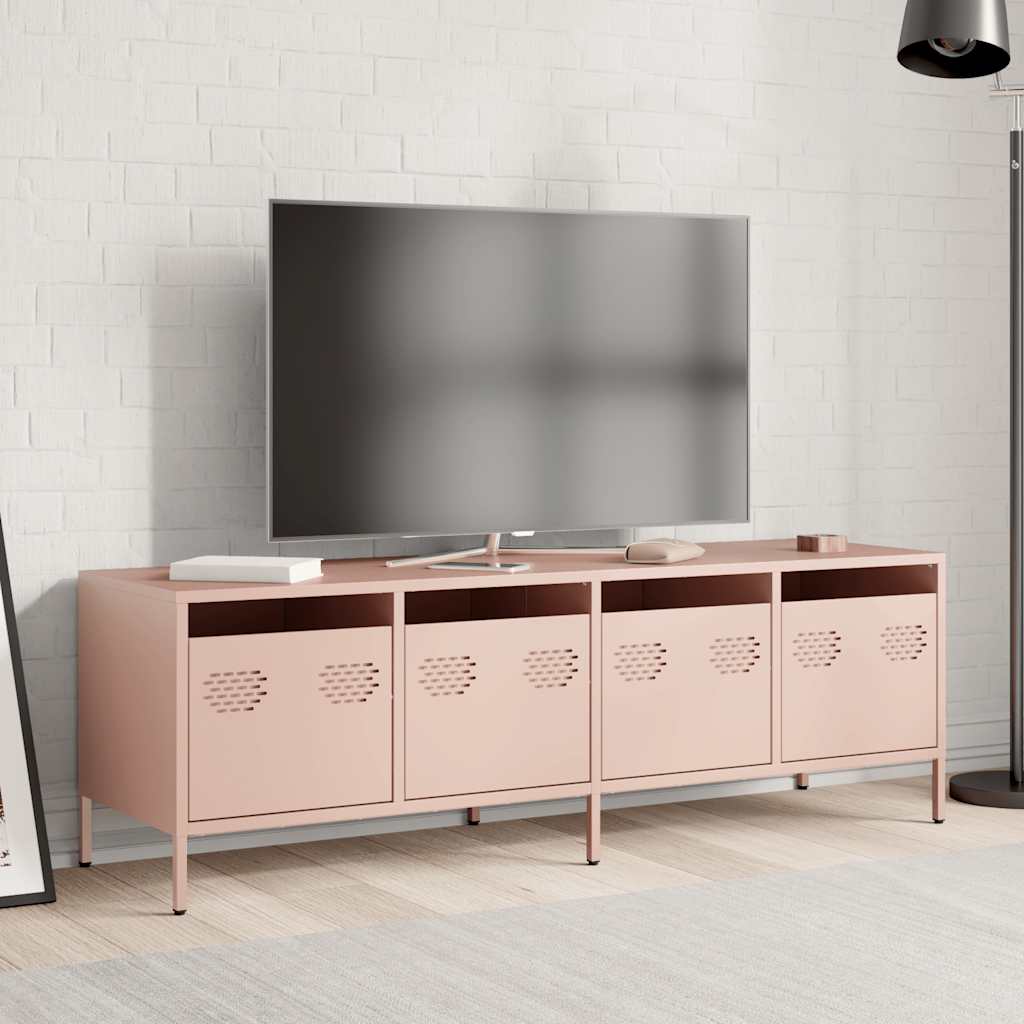 TV Cabinet Pink 135x39x43.5 cm Cold-rolled Steel