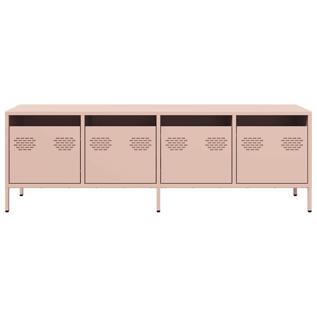 TV Cabinet Pink 135x39x43.5 cm Cold-rolled Steel